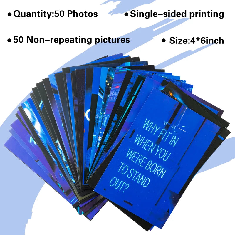 50Pcs Neon Print Poster Collage