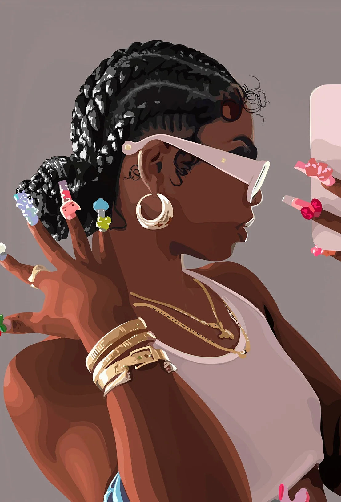 Hip Hop Black Girl Wall Art