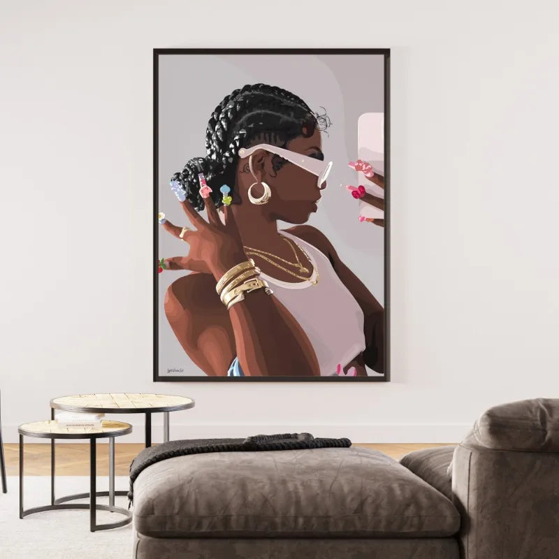 Hip Hop Black Girl Wall Art