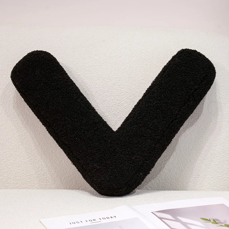 Black Letters Pillow