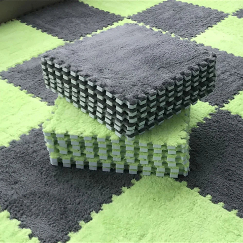 Plush Interlocking Floor Tiles