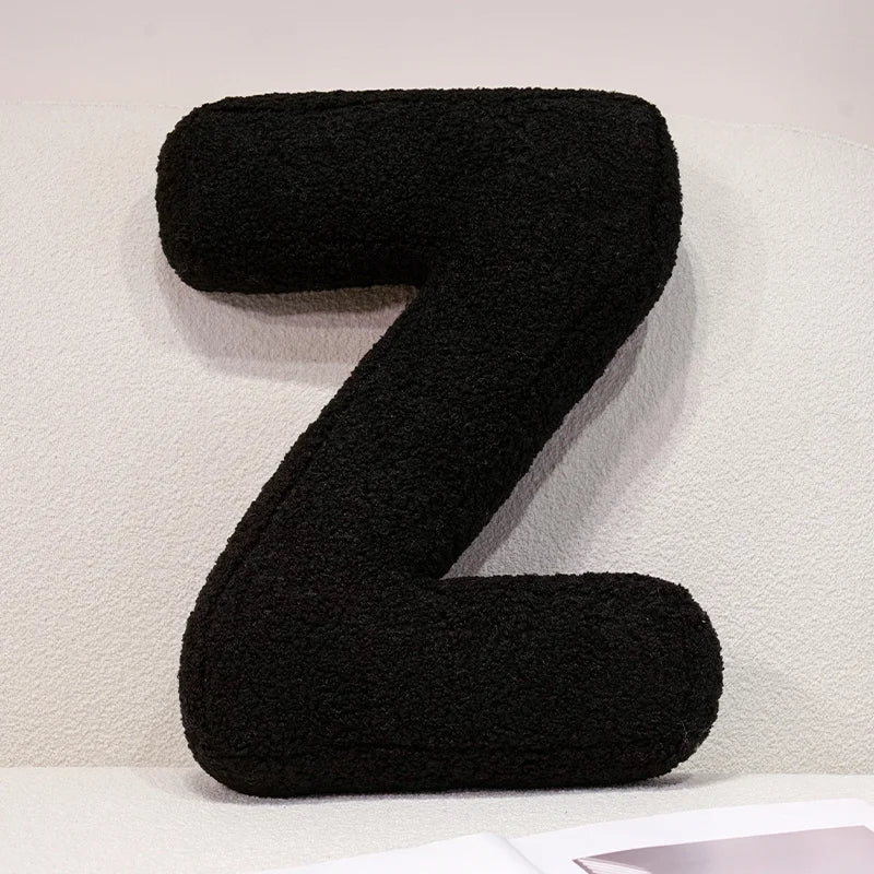 Black Letters Pillow