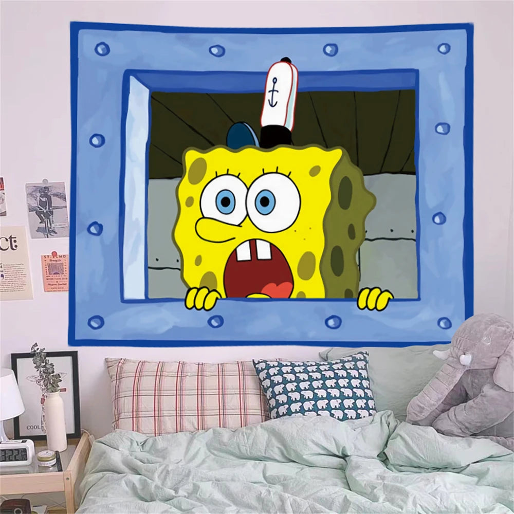 Aesthetic Cartoon Wall Tapestry