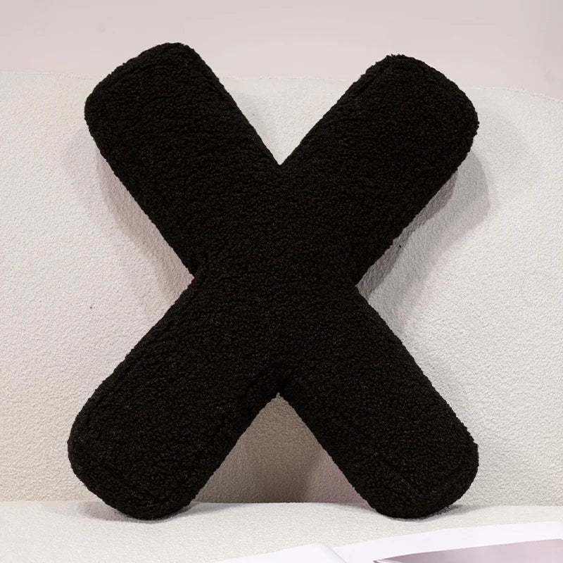 Black Letters Pillow