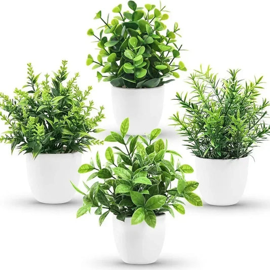 Mini Faux Potted Plant